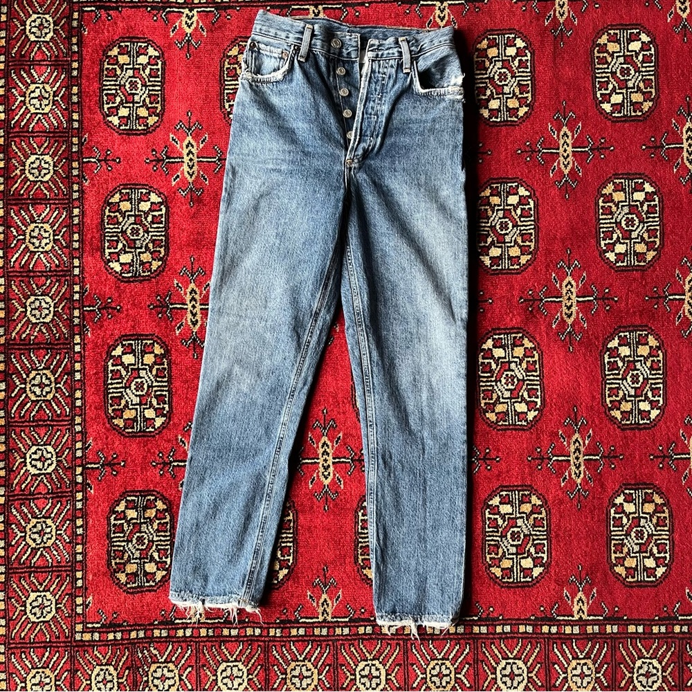 AGOLDE Riley High Rise Straight Crop in Frequency *tailored*